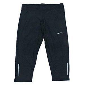 NWOT Nike Dri Fit Tech Capri Black Running Pant Women Size Extra Small